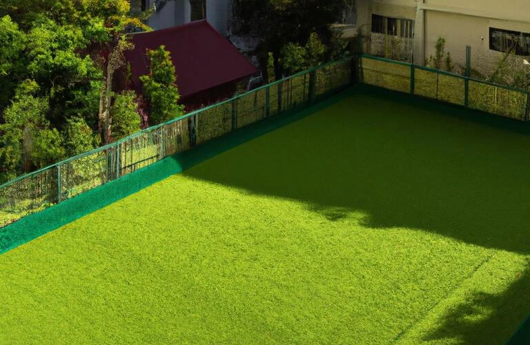 冷却効果で快適な庭を実現！| 広島県東広島市の人工芝施工は総果工業株式会社