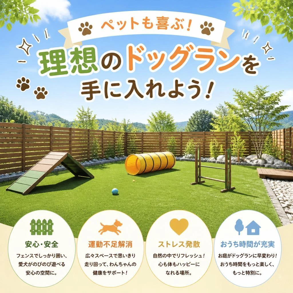 ペットも喜ぶ！理想のドッグランを手に入れよう！